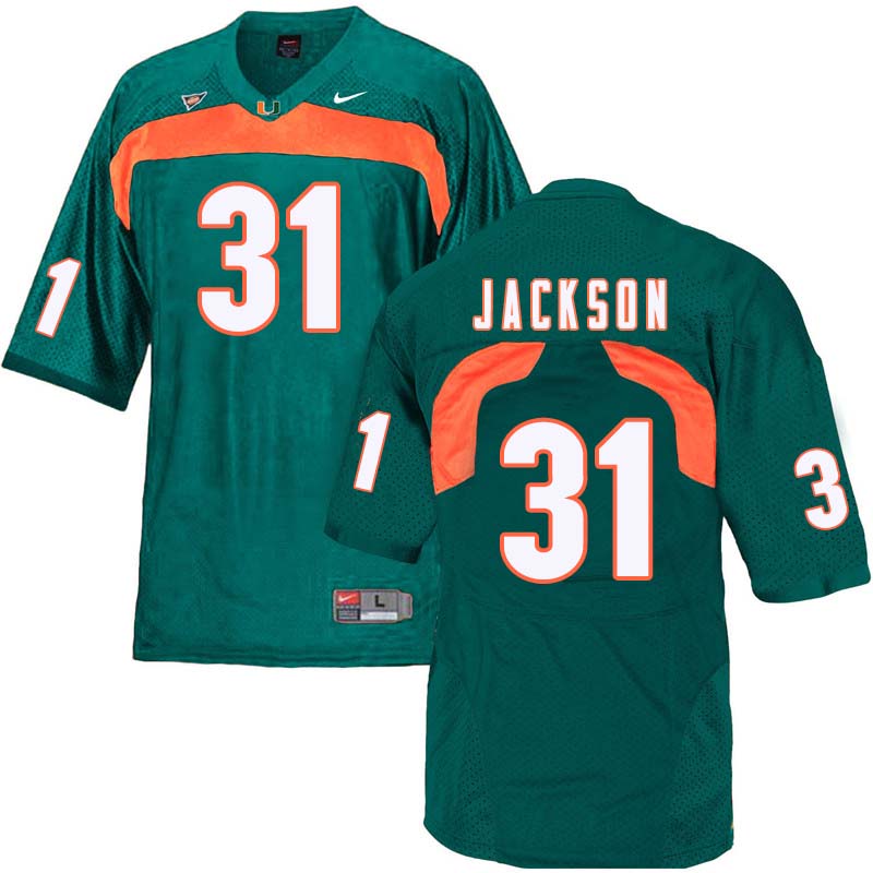 Nike Miami Hurricanes #31 Demetrius Jackson College Football Jerseys Sale-Green - Click Image to Close